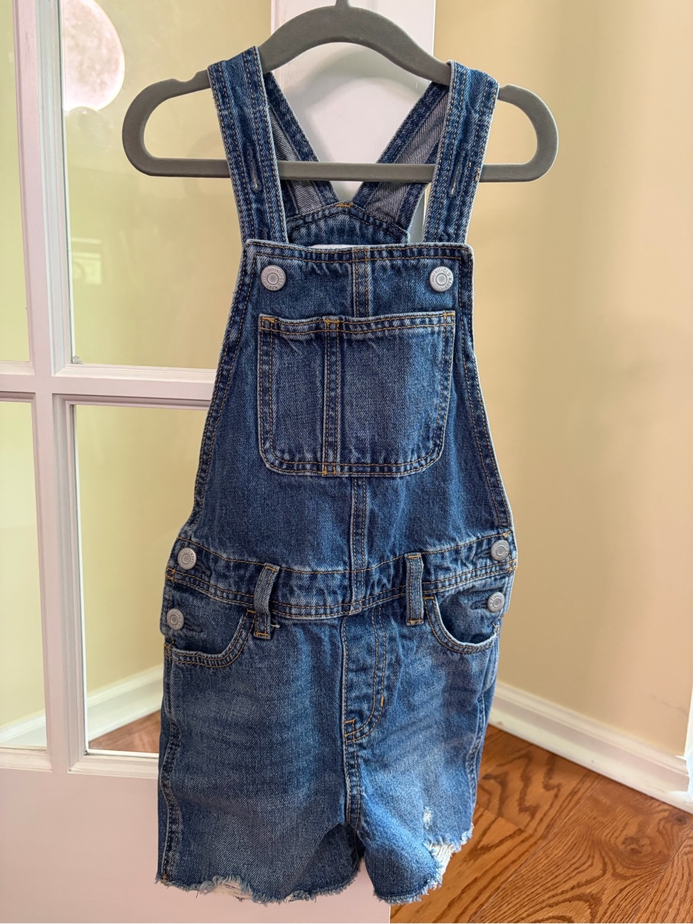 Old Navy Girls XS Denim Overall Shorts - Blue Jean Shortalls